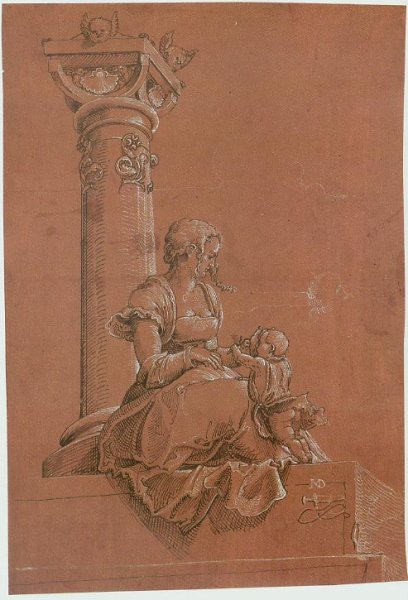 The Virgin and Child Before a Column