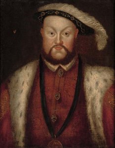 Portrait of Henry VIII (1491-1547), half-length, with a jewelled tunic and chain 2