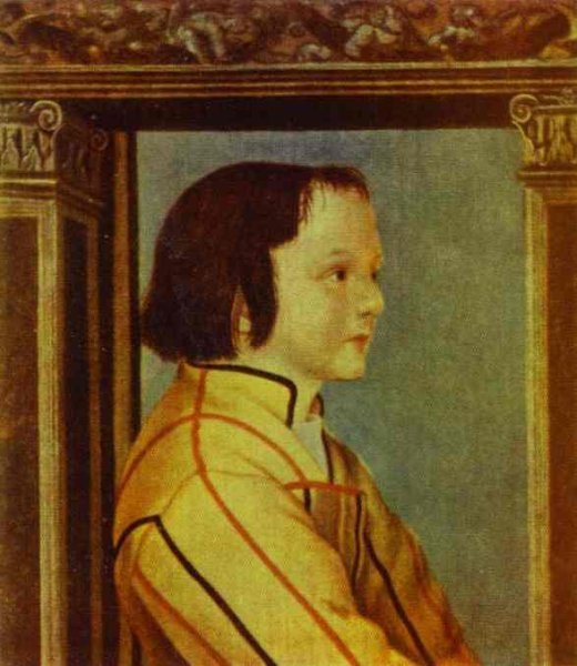 Portrait of a Boy with Chestnut Hair