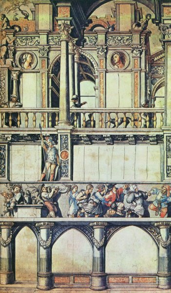 Drawing for the Façade Paintings in the Eisengasse (copy) first half of 16th century